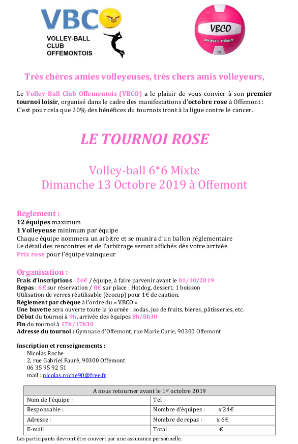 Tournoi rose 2019